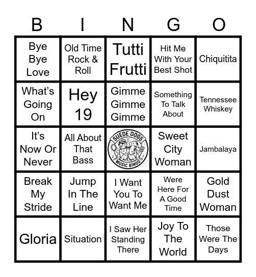 NEWLANDS - Music Bingo! Bingo Card