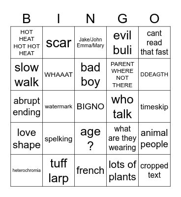 nerds like you are my tip Bingo Card