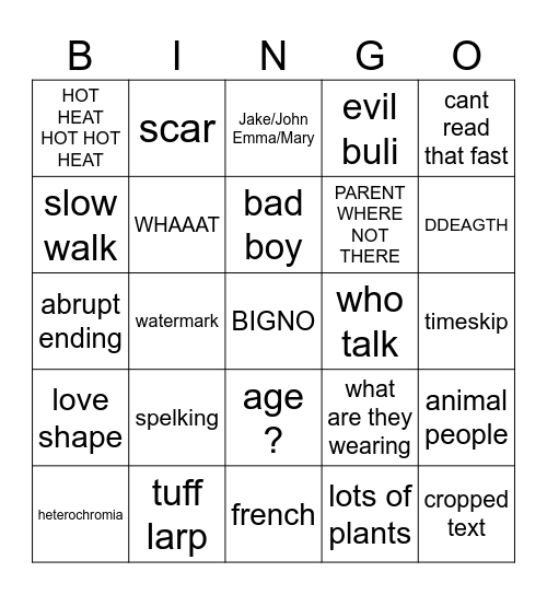 nerds like you are my tip Bingo Card