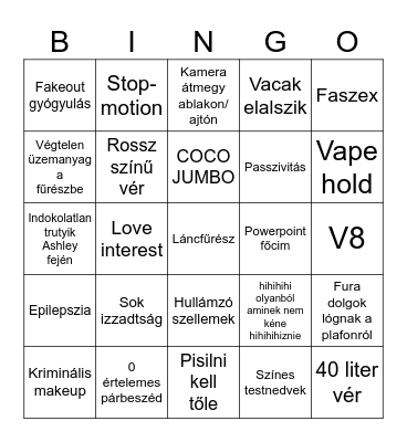 Evil Dead Army of Darkness Bingo Card