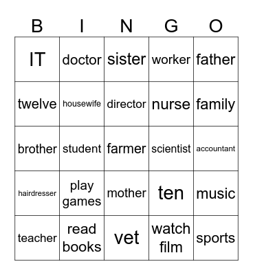 Introduce yourself Bingo Card