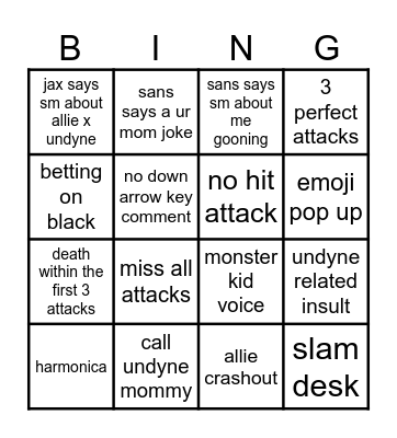 blank Bingo Card