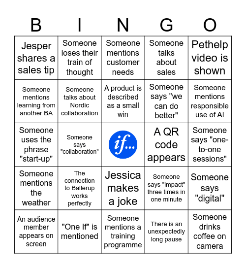 If Live bingo Card