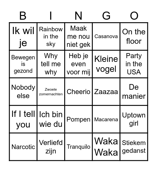 Heinde Bingo Card
