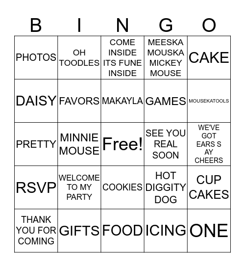 MAKAYLA'S BIRTHDAY BINGO Card