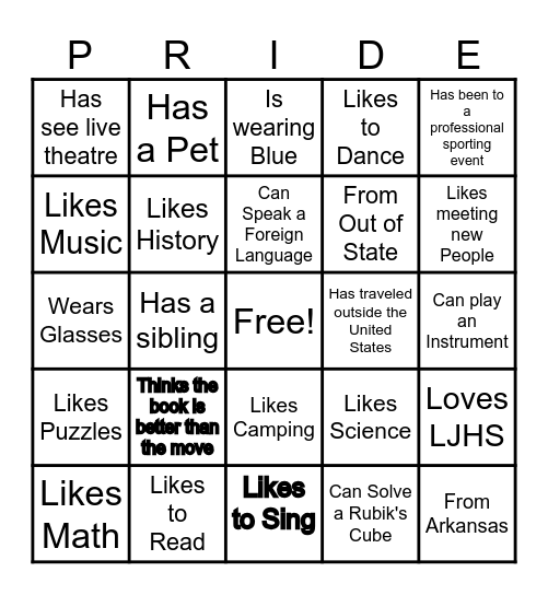 Find Someone Who.... Bingo Card