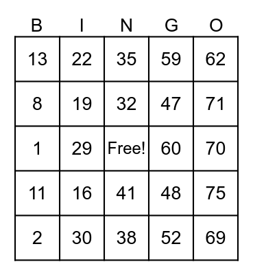 Pamilyang walang matino Bingo Card