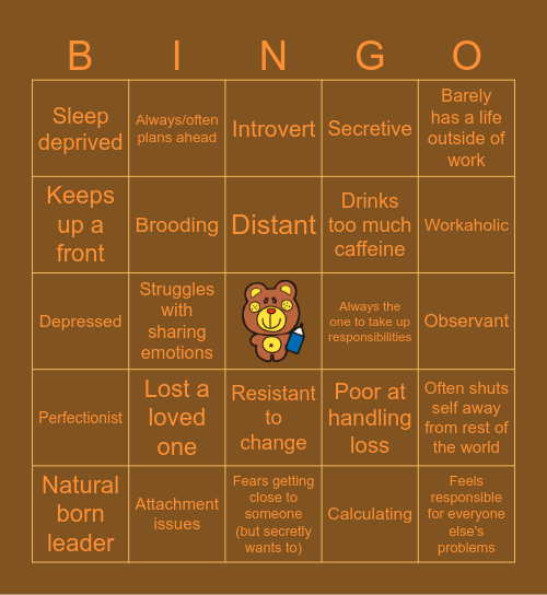 TAOHK&I Kinnies - Corochan Bingo Card