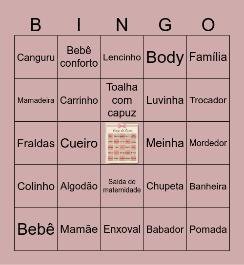 Bingo da Laura Bingo Card