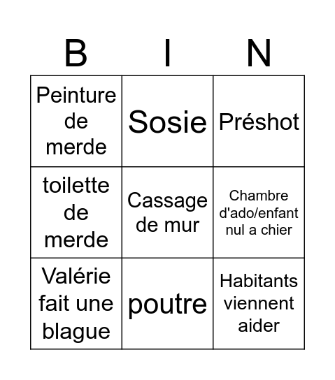 D&Co ep1 Bingo Card