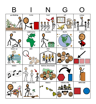 Earth Guardians Bingo Card