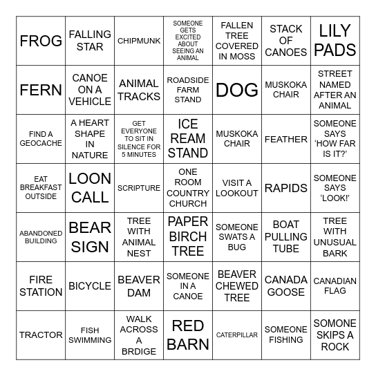 HALIBURTON BINGO Card