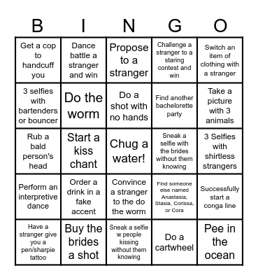 Bach Bingo Card