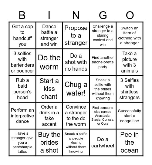Bach Bingo Card