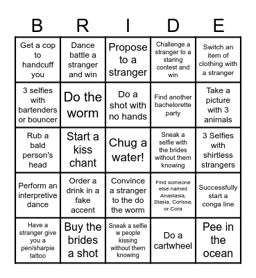 Bach Bingo Card