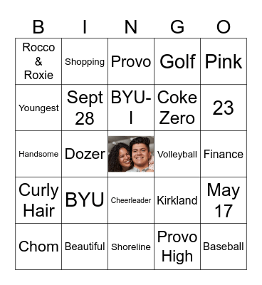 LIBERTY & TYLER MARTINEZ Bingo Card