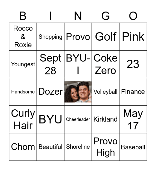 LIBERTY & TYLER MARTINEZ Bingo Card