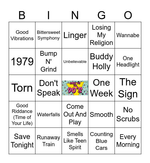 ALL OUT 90s ROUND Bingo Card