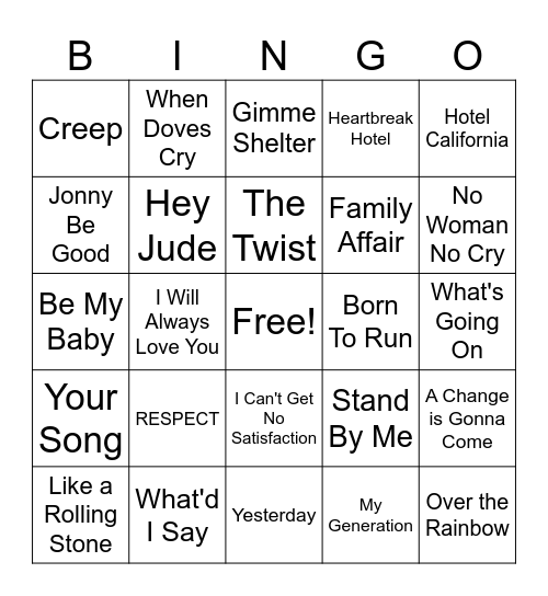 Isn't It Iconic? Bingo Card