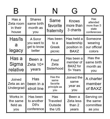 Building Bonds, Celebrating Sisterhood Bingo Card