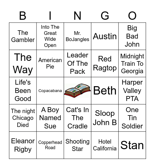 Story Time Bingo Card