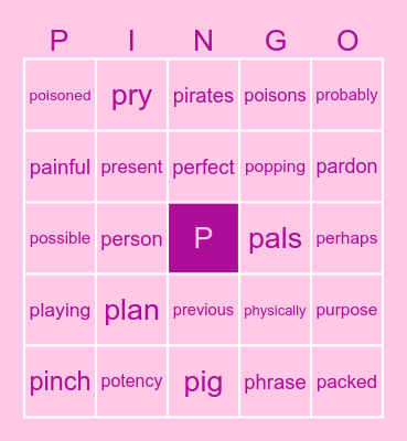 The Princess Bride Bingo Card