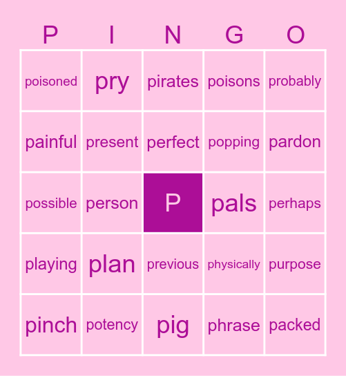 The Princess Bride Bingo Card