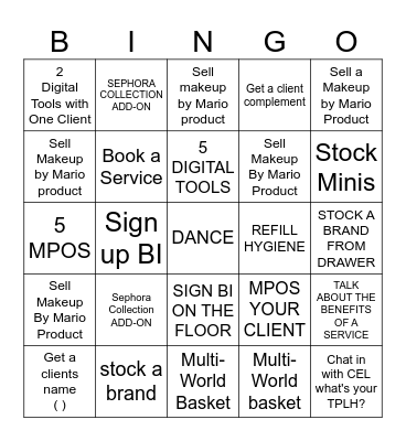 MARIO BINGO Card