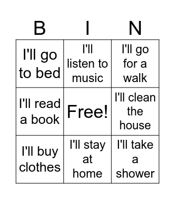 Conditional 1 Bingo Card