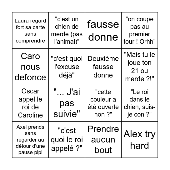 Tarot Bingo Card
