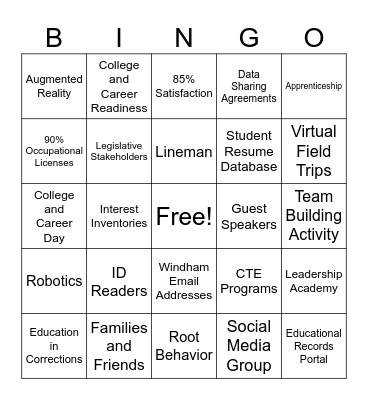 WSD 2030 Plan Bingo Card
