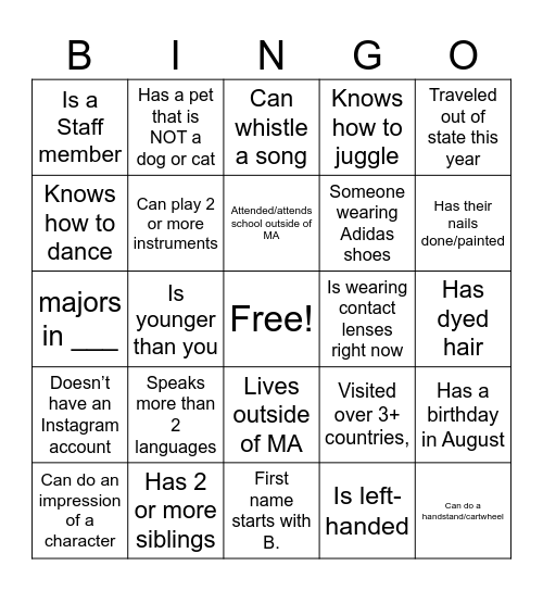BCKEC Bridge Bingo Card