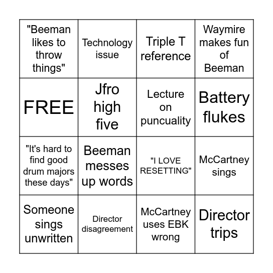 BINGO Card