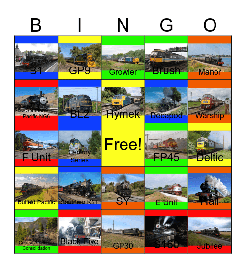The Tennessee Central Railway Museum and other Easter Trains that I can ride with PWP besides the Niabi Zoo one day Bingo Card