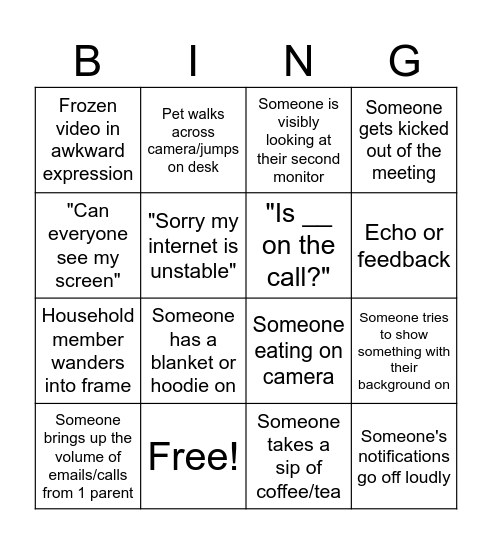 Google Grid Bingo Card