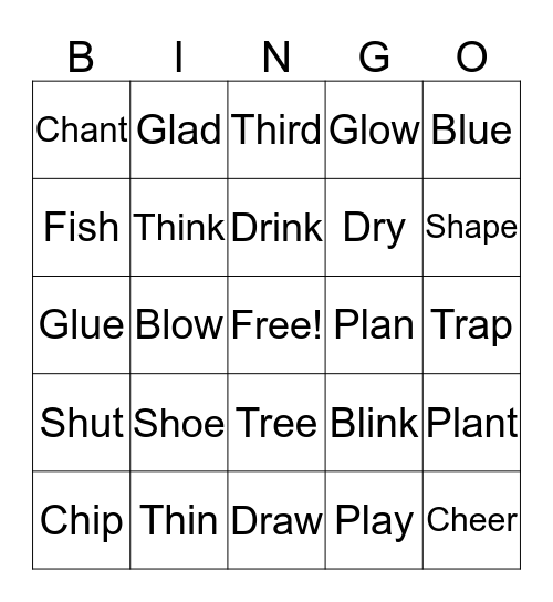 Digraph & Spelling Bingo! Bingo Card
