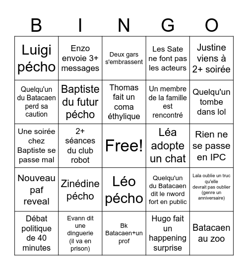 Batabingo Card