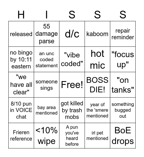 heroic snekgo 2 Bingo Card