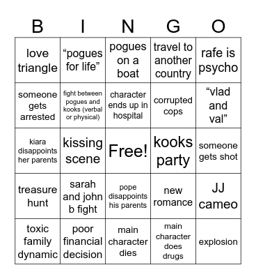 obx season 5 Bingo Card