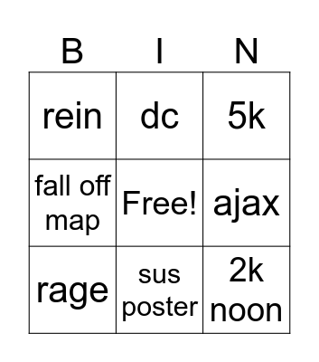 DEN vs  COL OWWC Bingo Card