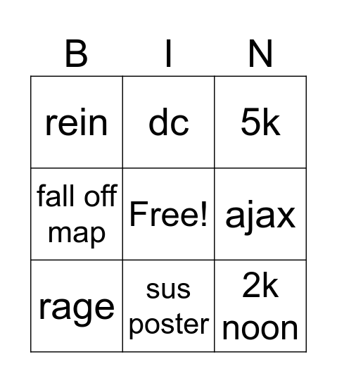 DEN vs  COL OWWC Bingo Card