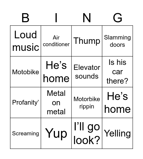 170booth street bingo Card