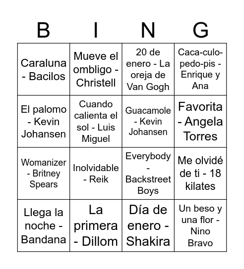 treinta, bonita y próspera Bingo Card