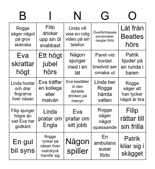 Victorias Bingobricka Bingo Card