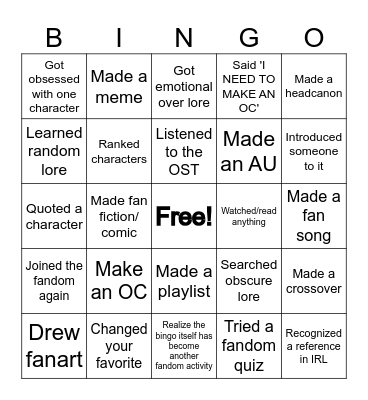 Undertale fun activities! Bingo Card