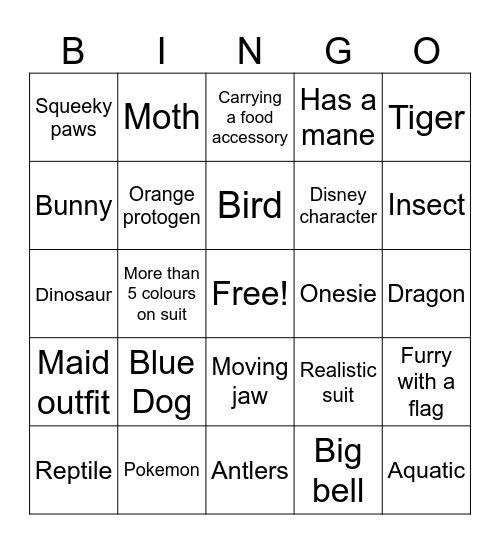 EF Bingo Card