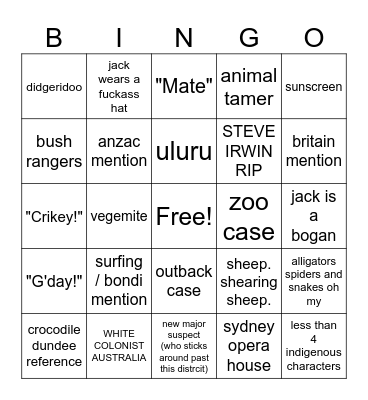 criminal case s3 oceania Bingo Card