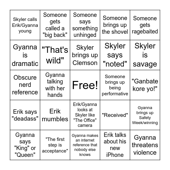 CI Team Memes Bingo Card