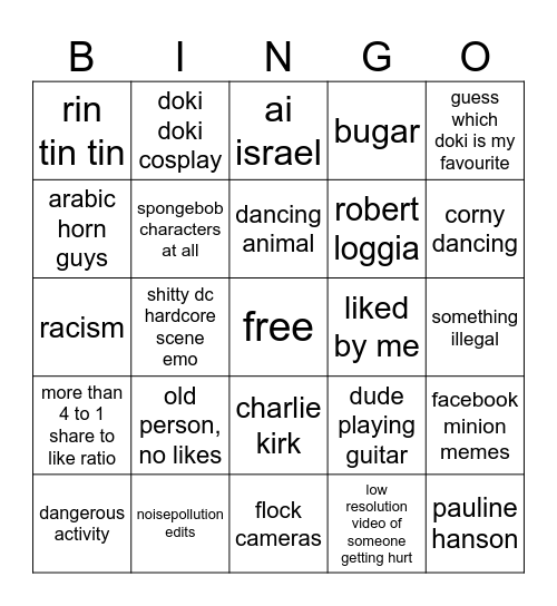 Ethan Smith is gay Bingo Card