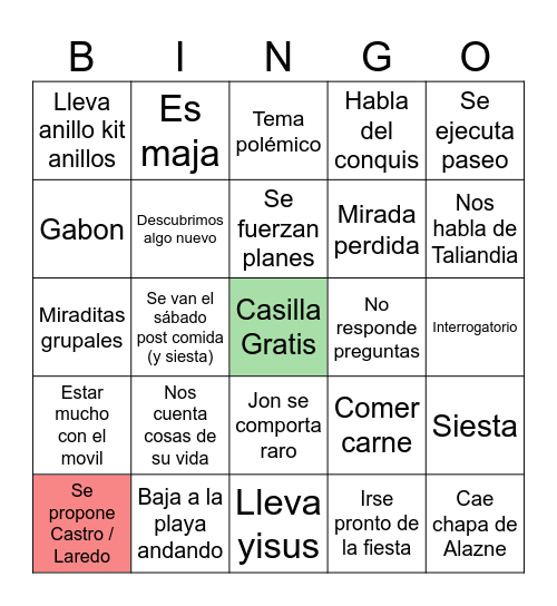 Ay! no… Ah… si Bingo Card